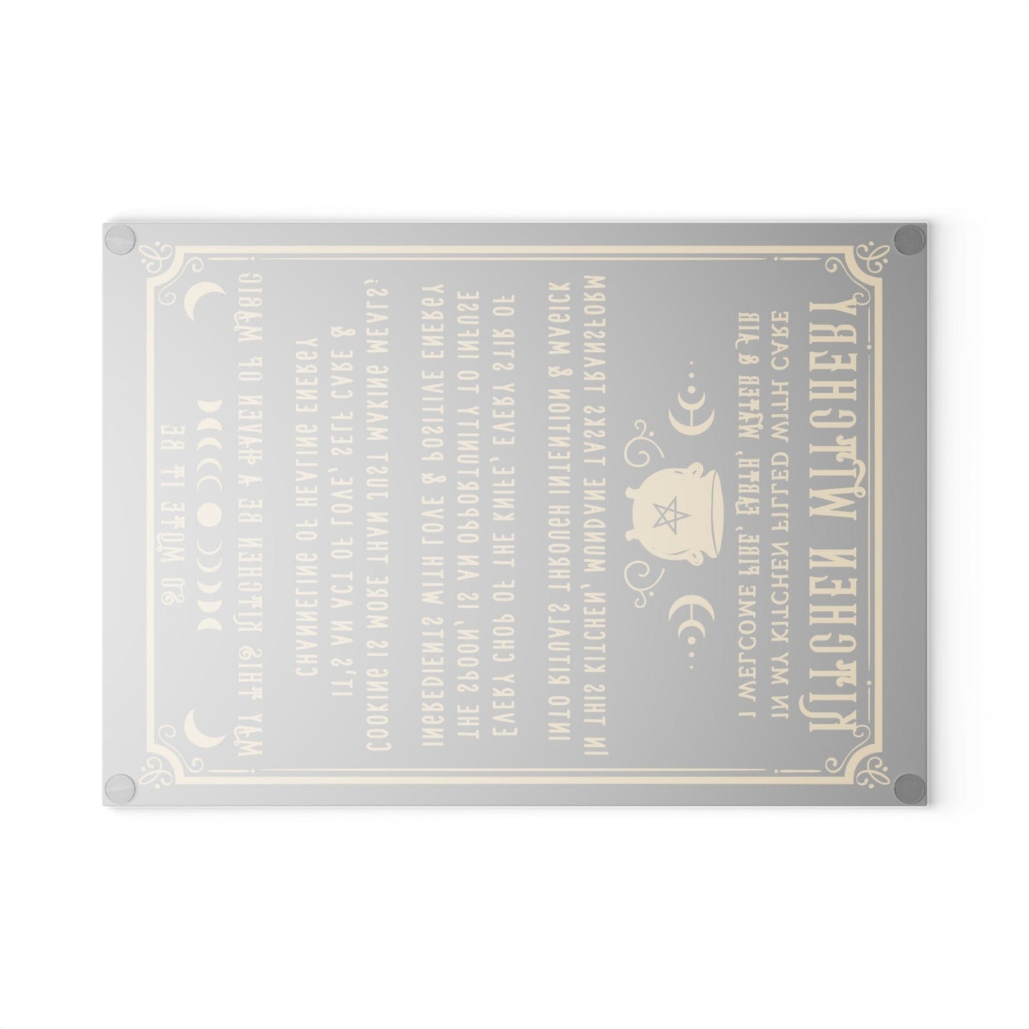 Kitchen Witch Glass Cutting Board