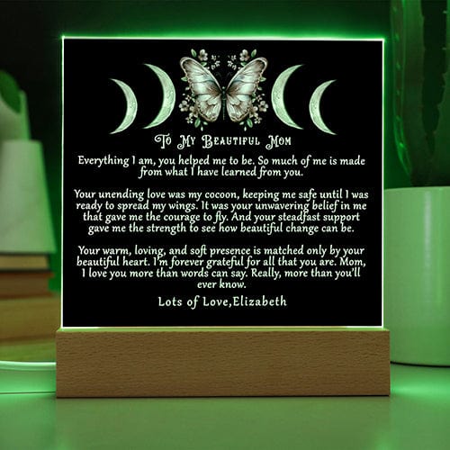 Personalized Butterfly Moon Night Light for Magical Mamas