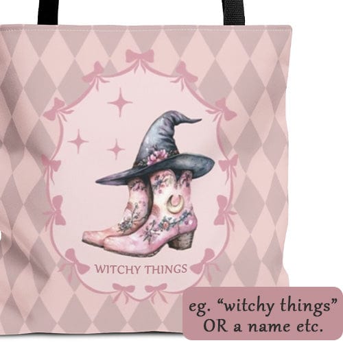 Witch Boots Tote Bag (personalized)