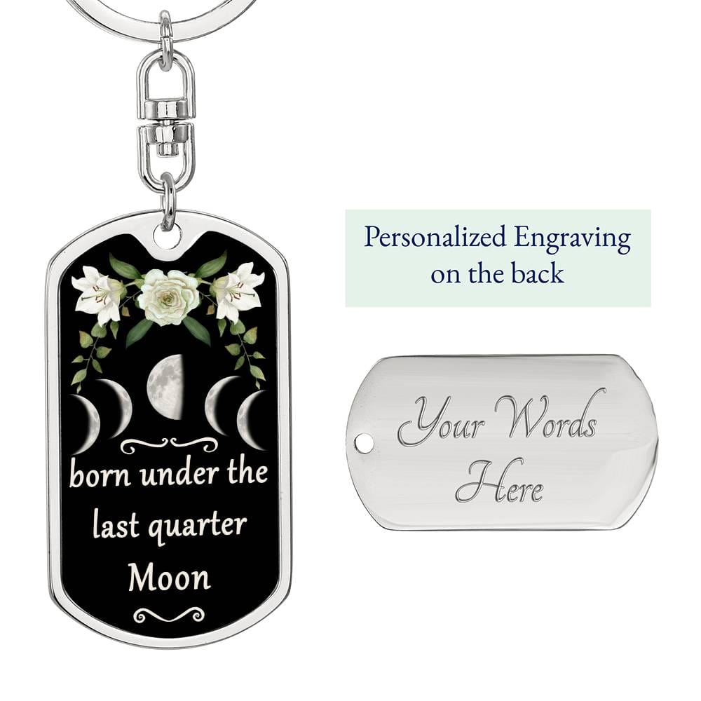 Keychain Custom Moon Phase (Last Quarter Moon)
