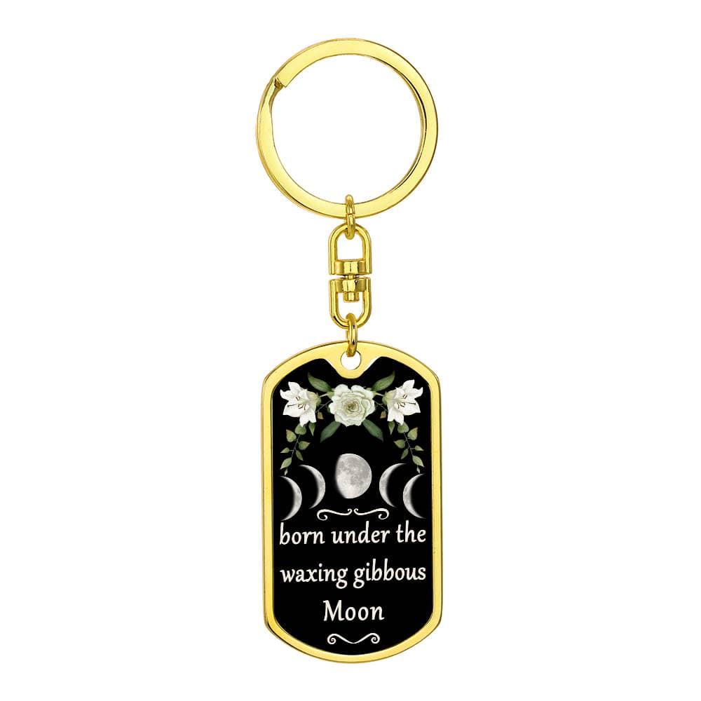 Keychain Custom Moon Phase (Waxing Gibbous Moon)