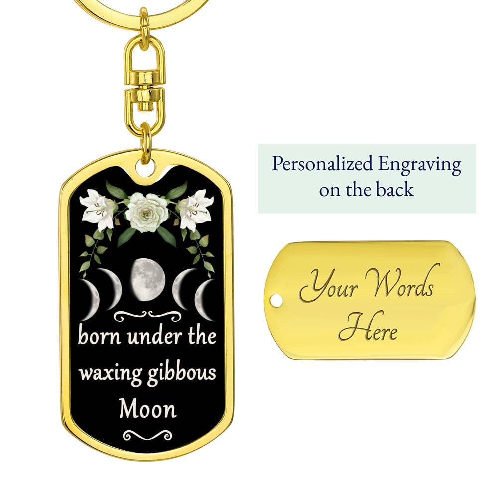 Keychain Custom Moon Phase (Waxing Gibbous Moon)