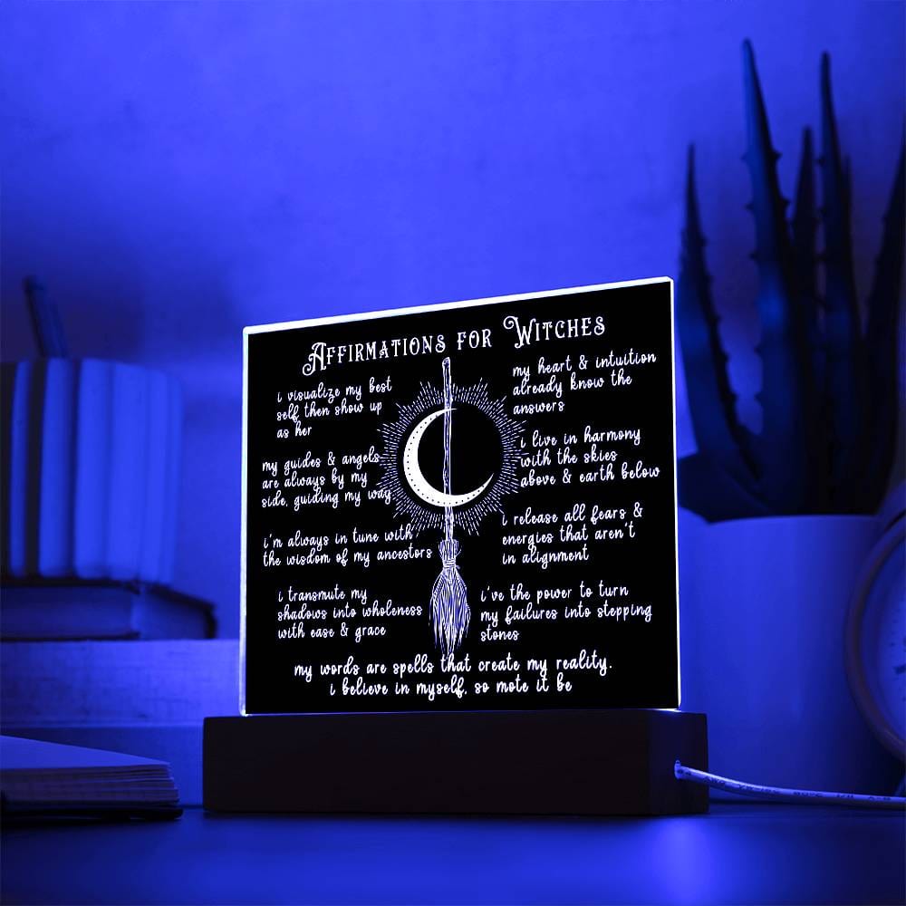 Affirmations For Witches - Acrylic Plaque