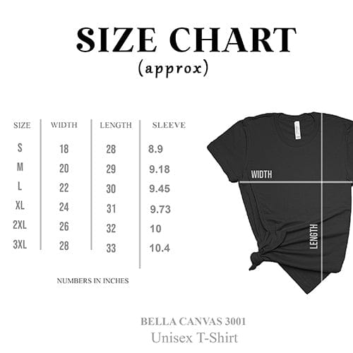 Astrology Shirt Size Chart