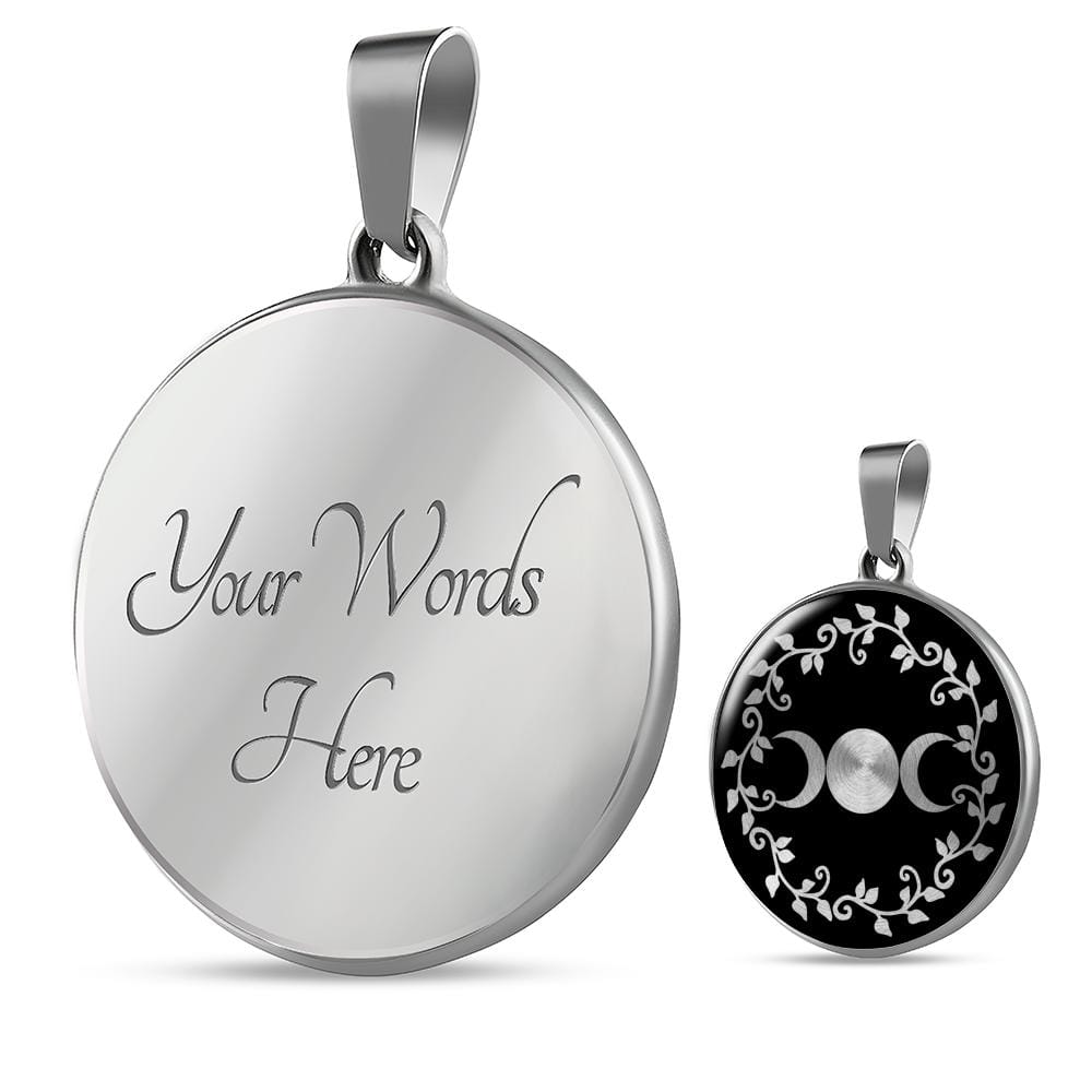 Triple Moon Pendant with Necklace