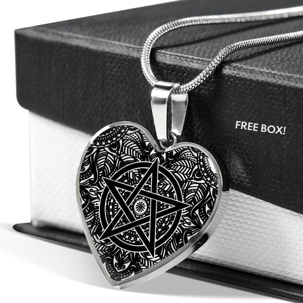 Pentacle Heart Pendant with Necklace