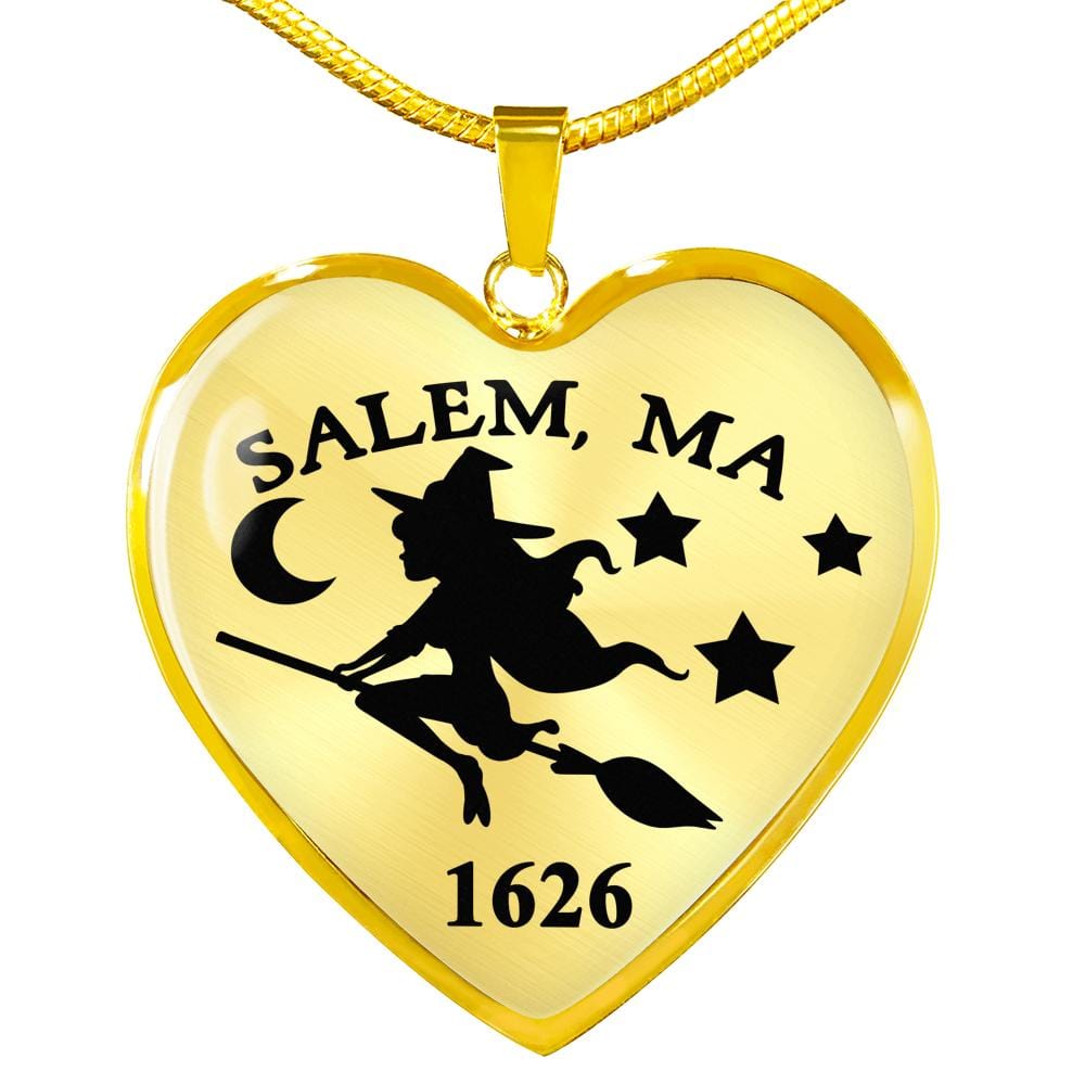 18k Gold finish Gold Salem Witch Charm