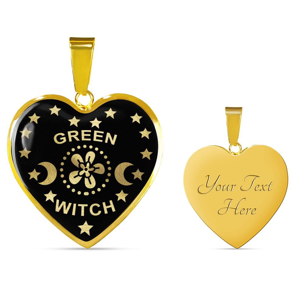 Green Witch Pendant with Necklace
