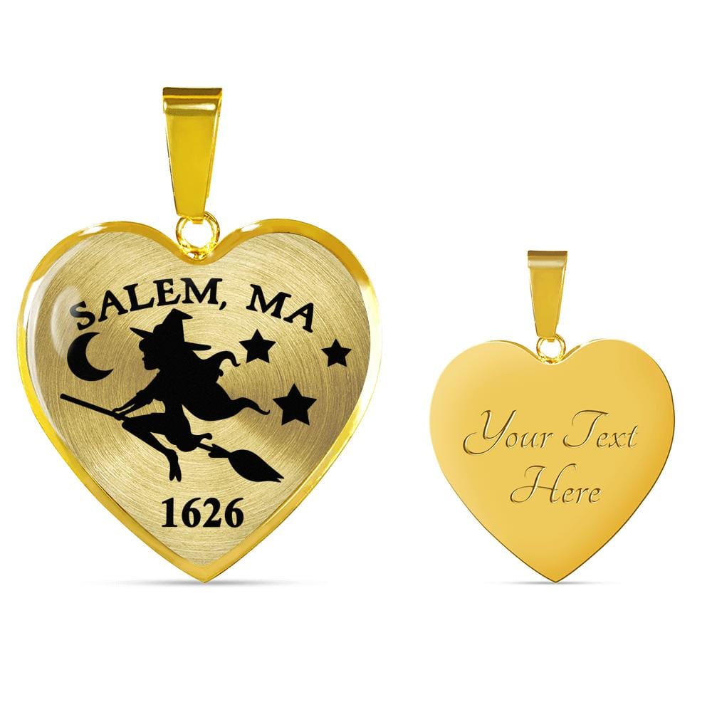 Personalised 18k Gold Salem Witch Necklace