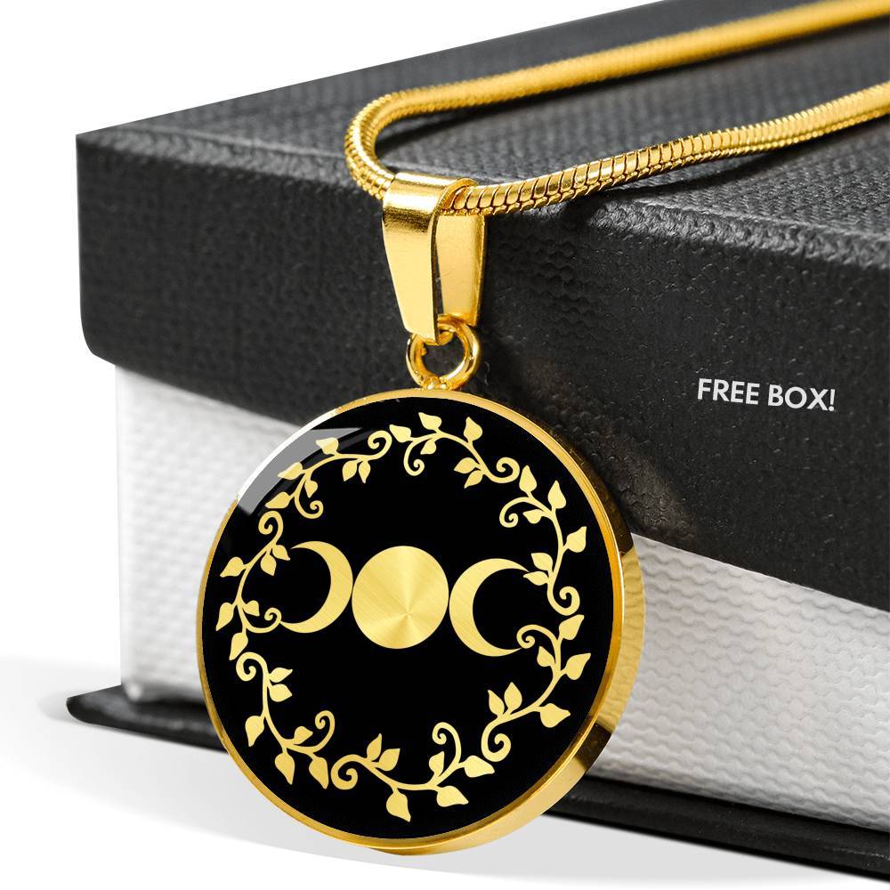 Triple Moon Pendant with Necklace