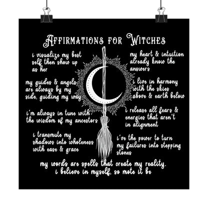 Wiccan Inspirational Poster, Altar Decor, Wall Art