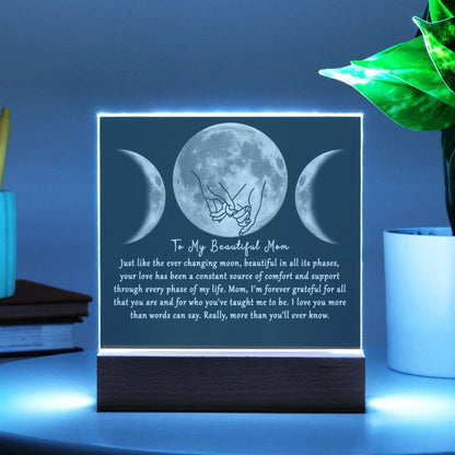 Personalized Moon Phase Acrylic Night Light