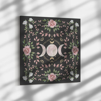Canvas  - Triple Moon Cottage Core Altar Decor