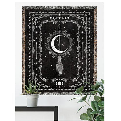 The Cosmic Besom Woven Blanket/Tapestry