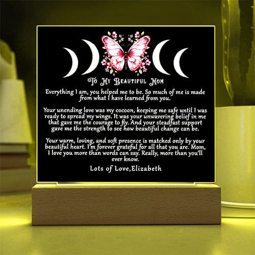Personalized Butterfly Moon Night Light for Magical Mamas
