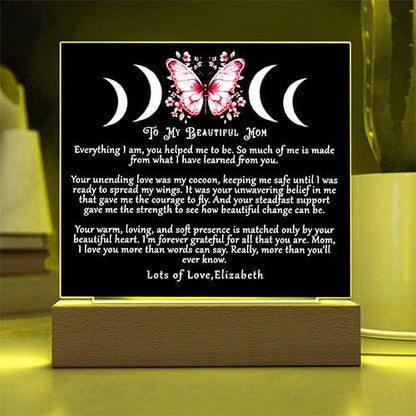 Personalized Butterfly Moon Night Light for Magical Mamas
