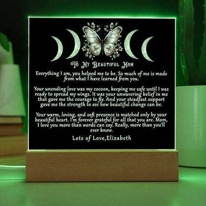 Personalized Butterfly Moon Night Light for Magical Mamas