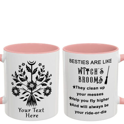 Personalized Witch's Broom Bestie/Sister Mug (clean version)