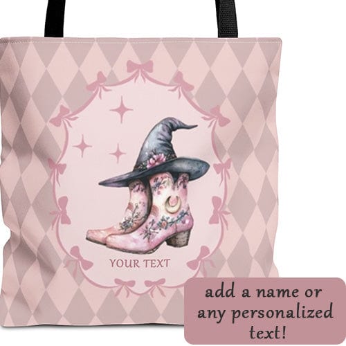 Witch Boots Tote Bag (personalized)
