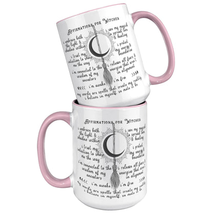 High Quality 15oz Mug - Affirmations for Witches