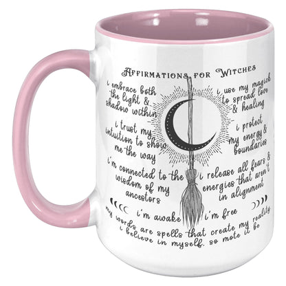 High Quality 15oz Mug - Affirmations for Witches