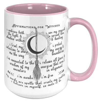 High Quality 15oz Mug - Affirmations for Witches