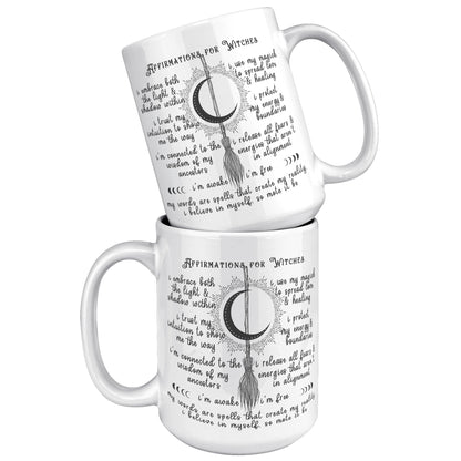 High Quality 15oz Mug - Affirmations for Witches