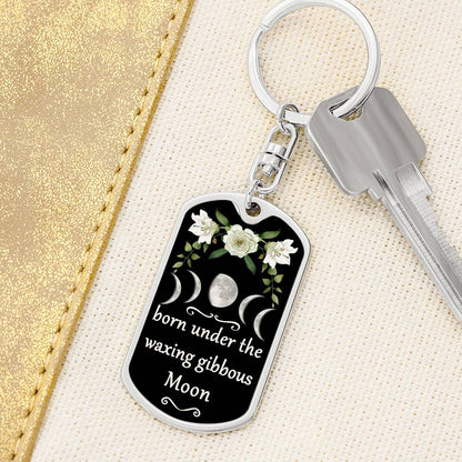 Keychain Custom Moon Phase (Waxing Gibbous Moon)