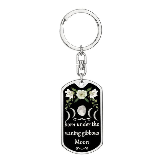 Keychain Custom Moon Phase (Waning Gibbous Moon)