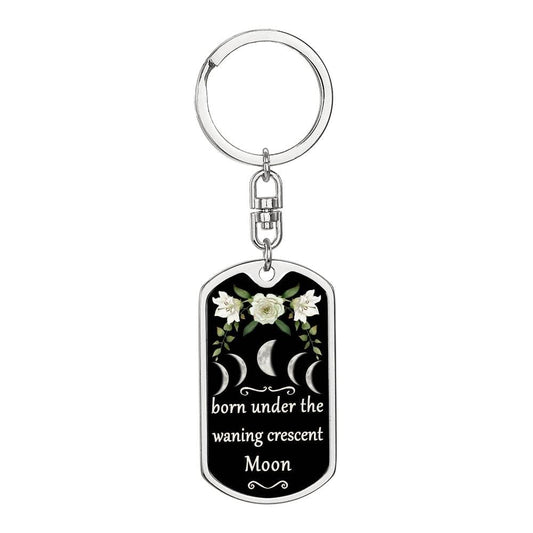 Keychain Custom Moon Phase (Waning Crescent Moon)