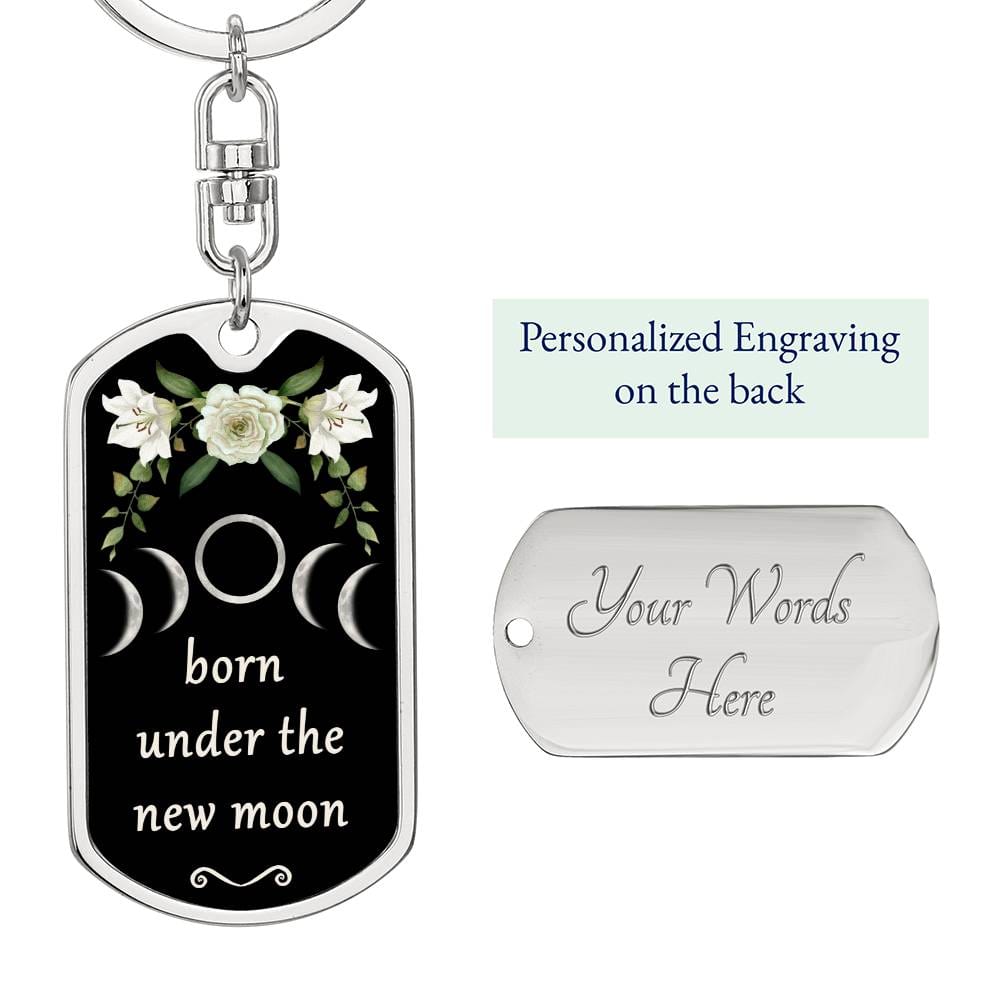 Keychain Custom Moon Phase (New Moon)