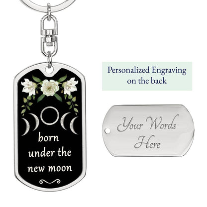 Keychain Custom Moon Phase (New Moon)