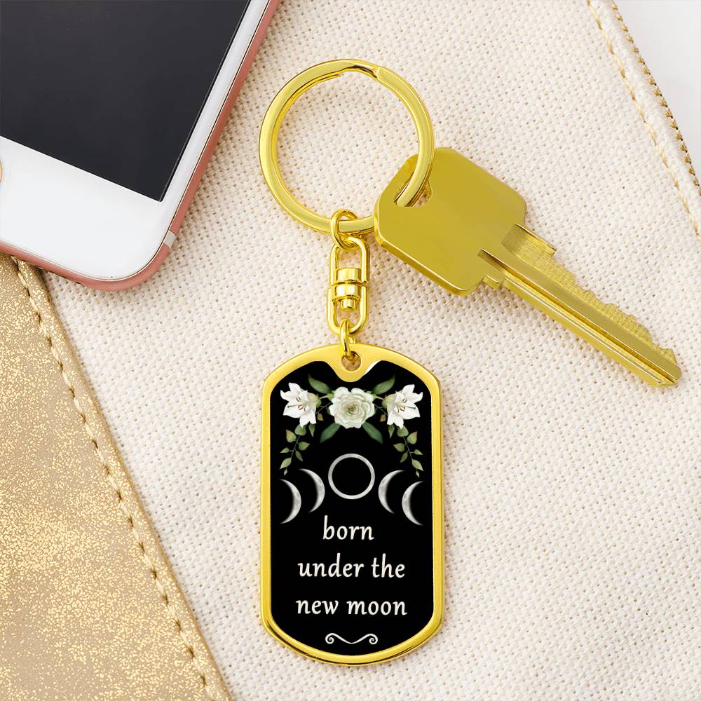 Keychain Custom Moon Phase (New Moon)