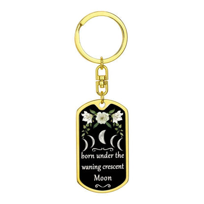 Keychain Custom Moon Phase (Waning Crescent Moon)