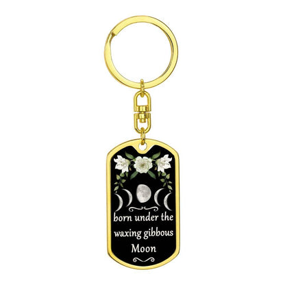 Keychain Custom Moon Phase (Waxing Gibbous Moon)