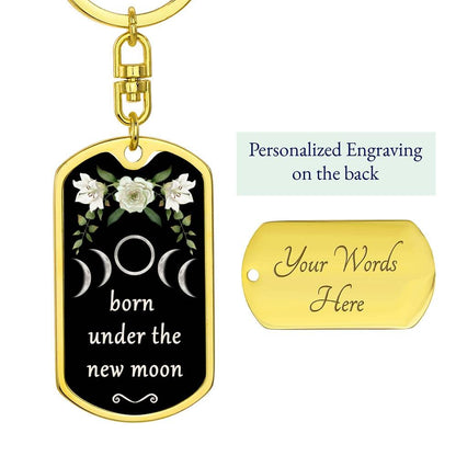 Keychain Custom Moon Phase (New Moon)