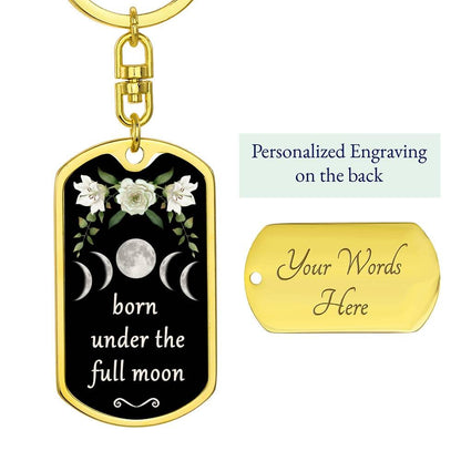 Keychain Custom Moon Phase (Full Moon)