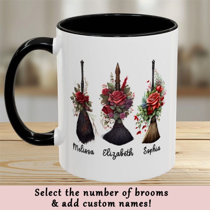 Sisters/Besties Are Like Witch's Brooms  - Personalized Mug