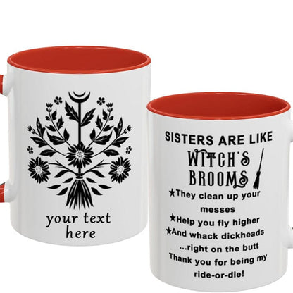 Personalized Witch's Broom Bestie/Sister Mug
