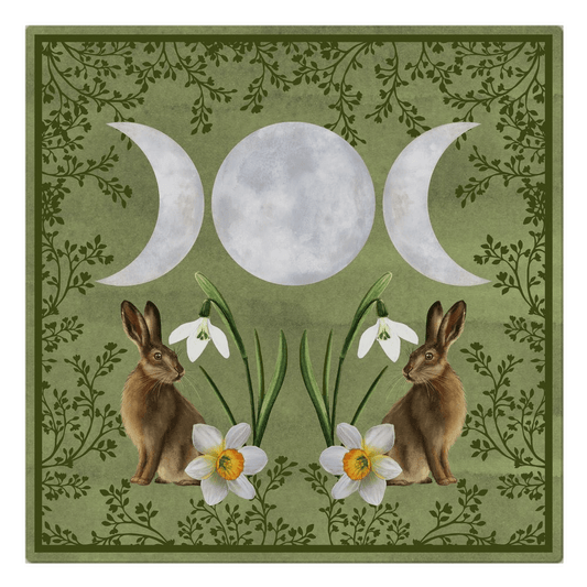 Ostara Altar Cloth Green Vintage