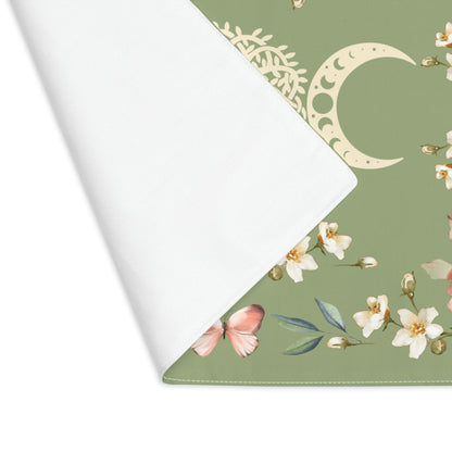 Altar Cloth Triple Moon Goddess Green