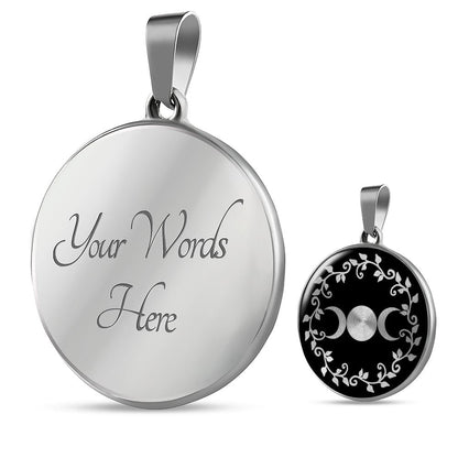 Triple Moon Pendant with Necklace